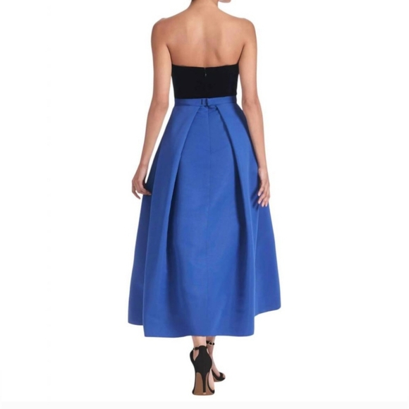 NWT SACHIN & BABI Siobhan Strapless Gown 0 Black Cobalt Blue Crystal Sweetheart - Picture 4 of 14